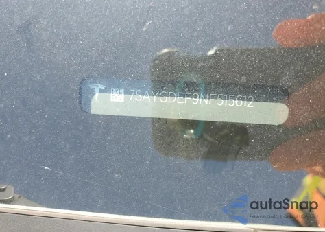 2022 Tesla Model Y из США, поврежденный, VIN 7SAYGDEF9NF515612